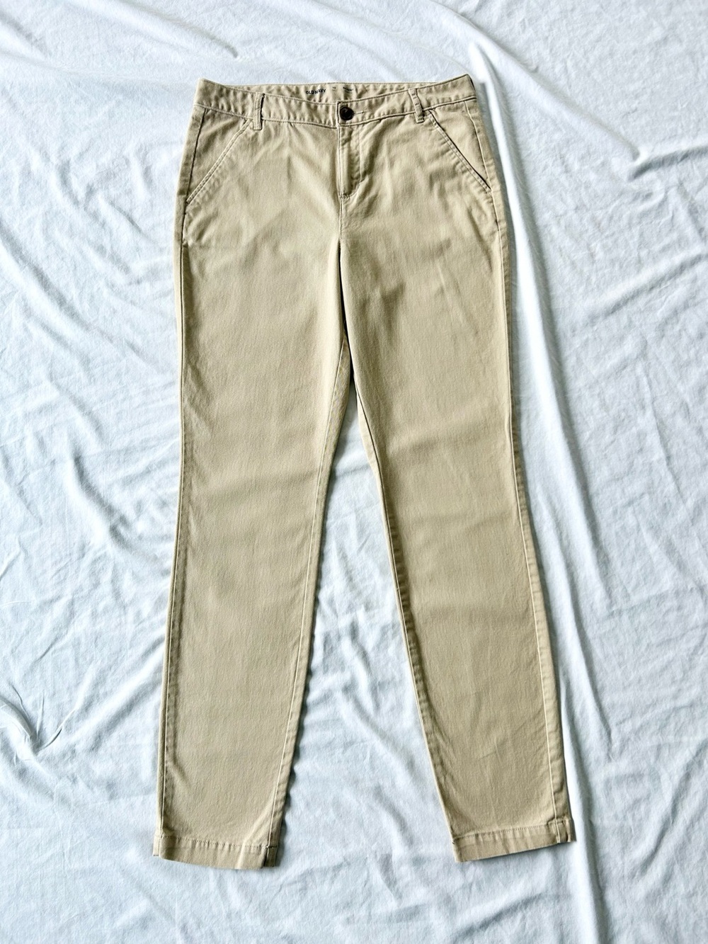 Old Navy Twill High Rise Skinny Leg Khaki Pants